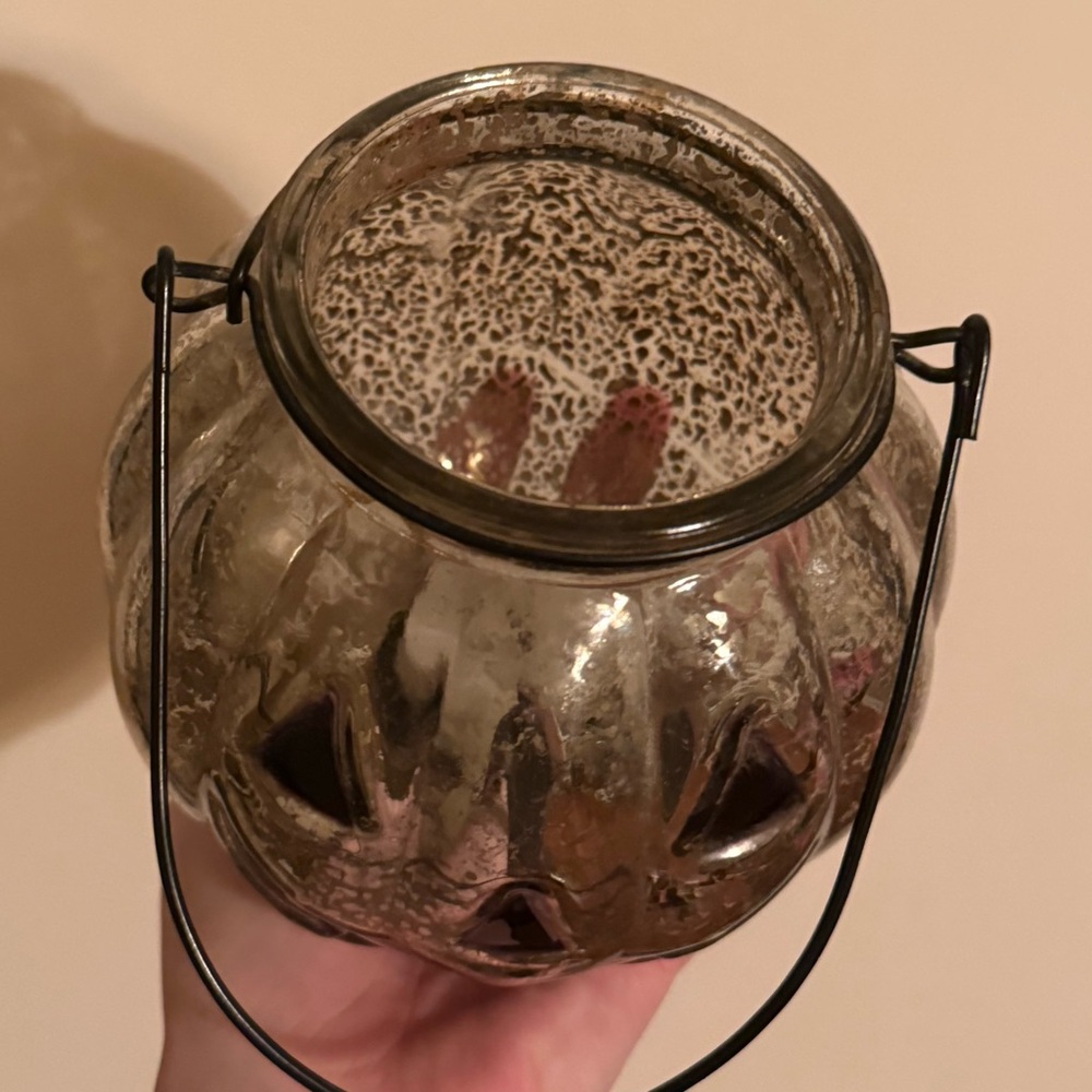 Mercury Glass Jack-o’-lantern Holder - Picture 10 of 16